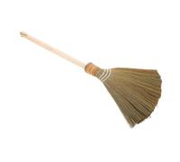 Mikinona Traditional Handwoven Corn Whisk Broom with Detachable Wooden Handle Soft Bristles for Indoor and Outdoor Cleaning Floor Brush for Living Room Bedroom Kitchen Use