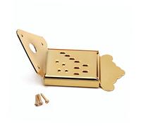 Mikinona Triangle 8-String Mandolin Guitar Tailpiece Gold Chrome with Decorative Cover Screws Removable Coverplate for Mandolin Part Replacement