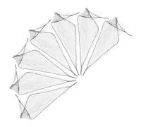 Mikinona Triangular Mesh Hair Nets with Elastic Polyester Material for Women 7pcs with Comfortable Fit, for Curl Setting and Sleep Styling at Home Or Salon