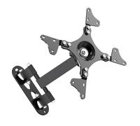Mikinona Tv Wall Mount Bracket Swivel and Foldable LCD Monitor Stand for Home Bedroom Shop Heavy Duty Black Wall-mounted Display Holder