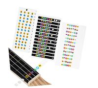 Mikinona Ukulele and Guitar Fingerboard Note Stickers 3pcs Set Different Styles, Beginner Fretboard Decals for Learning Ukulele and Guitar Notes