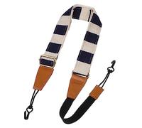 Mikinona Ukulele Shoulder Strap Adjustable Double Hook Clip Cotton Leather Sling for Concert Tenor Baritone Ukuleles No Drill Installation