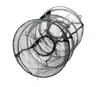 Mikinona Ultra Dense Mesh Foldable Bait Cast Fishing Trap Net Portable Landing Net for Fish Lobster Crab Shrimp Prawn Crayfish Construction Easy Pull-string Setup Large for Efficient Catch