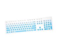 Mikinona Ultra Thin Gradient Blue Silicone Keyboard Protector for Wired Wireless Keyboards Dustproof Cover Compatible with Dell Optiplex and Desktops