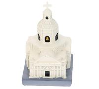 Mikinona Unique Resin Cathedral Model Sand Table Ornament for Home Decor Detailed Church Adornment with Intricate Craftsmanship Multi-functional Synthetic Resin Craft for Tabletop Display
