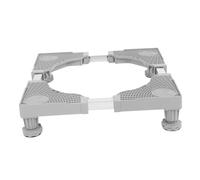 Mikinona Universal Washing Machine Stand Base with Strong Stainless Steel Frame, Adjustable Anti-vibration Pedestal for Heavy-duty Appliances, Grey Mobile Platform with Lockable Wheels,