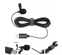 Mikinona USB Lavalier Microphone Condenser Mic High Sensitivity for Conference Lectures Streaming Compatible with Smartphones Cameras Computers and Notebooks