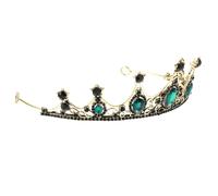 Mikinona Vintage Baroque Hollow Wedding Tiara Crown for Bride and Bridesmaids Stable Ring Design Elegant Party Hair Accessory for Women