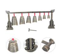 Mikinona Vintage Desktop Chimes Ornament Single Layer Chinese Folk Instrument Elegant Metal Percussion Art for Home and Office Decoration Lightweight Unique Music Artifact