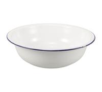 Mikinona Vintage Foot Wash Basin Retro Footbath for Soaking Feet Laundry White Tub with Blue Rim Multifunctional Essential