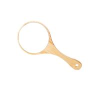 Mikinona Vintage Wooden Handheld Makeup Mirror for Women Large Clear Cosmetic Mirror with Frame Retro Style Dressing Table Accessory for Grooming and Beauty