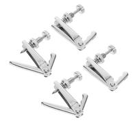 Mikinona Violin String Adjusters 4pcs Fine Tuners Metal for 1/2 1/4 Violins White Finish Precise Tuning Accessories