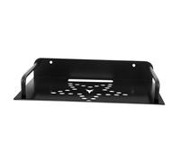 Mikinona Wall Mounted Router Bracket with Projector Shelf Space Aluminum Storage Rack for Wifi Router and Digital Projector Strong Stable Design for Tiles Marble Walls Black