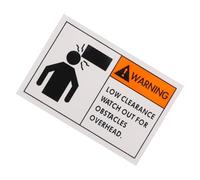 Mikinona Watch Your Head Warning Sticker Safety Label with Strong Adhesive Overhead Obstacle Alert Sign for Public Areas Outdoor Use Warning Decal