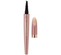 Mikinona Waterproof 3D Microblading Eyebrow Pencil with Four Forked Tip, Rose Gold Liquid Brow Pen in Deep Brown #2, Precision Tattoo Makeup for Natural Eyebrows