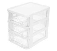 Mikinona White Plastic Multi-layer Drawer Desk Organizer for Stationery Storage, Simple and Fashionable Design, Efficient Storage Solution for Office or Home Use