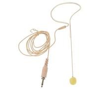 Mikinona Wireless Headset Microphone Portable and Easy to Transport with 3.5mm Plug Khaki Sponge and Metal Over-ear Mic for Lectures and Public Speaking