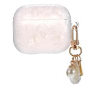 Mikinona Wireless Headset Protective Cover Compatible Case Pure White and Shell Pearl Design for Daily Use and Travel