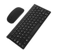 Mikinona Wireless Keyboard and Mouse Combo for Office Use, Cordless Spanish Latin Layout Keyboard and Silent Mouse, Slim Design with USB Receiver, Compatible with Laptop and Desktop