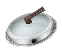 Mikinona Wok Cover Visual Pot Lid for Kitchen Universal Lid for Pots and Pans Frying Pan Multi-function Practical