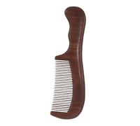 Mikinona Wood Hair Comb Large Tooth Curved Handle Anti-static Detoxing Scalp Massage Comb for Women Hair Care and Dandruff Removal