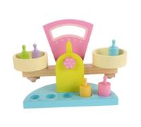 Mikinona Wooden Balance Scale Toy and Cognitive Boys and Girls Counting Prop for Children, Interactive Math Teaching Aid, Educational Balance Scale Model for Preschool Learning