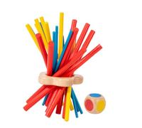 Mikinona Wooden Balance Sticks Game Montessori Educational for Hand-eye Coordination Reaction Training and Strategic Thinking Colorful Wooden Stick for Family Fun and Patience Development