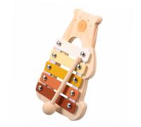 Mikinona Wooden Bear-shaped Xylophone Montessori Percussion Instrument with Mallets Skill-building Musical for Early Learning and Coordination Development