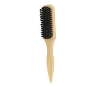 Mikinona Wooden Beard Brush with Ergonomic Handle for Men Small Pig Bristle Hairbrush for Beard Grooming Soften and Tame Facial Hair Multipurpose Styling and Cleaning Tool for Daily Use