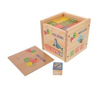 Mikinona Wooden Building Blocks for Abc Alphabet and Number Stacking Blocks Educational Learning for Boys Develop Creativity and Basic Math Skills