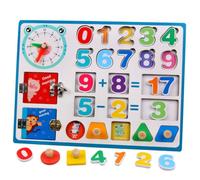 Mikinona Wooden Busy Board Math for Early Education Arithmetic Learning Prop with Addition and Subtraction Features Enhances Cognitive Skills and Hand-eye Coordination for Preschool