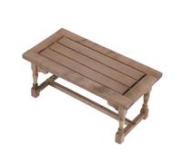 Mikinona Wooden Dollhouse Table Scale Miniature Kitchen Dining Table for Dollhouse Kitchen Scene and Vintage Decor