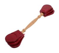 Mikinona Wooden Double-head Percussion Castanet Clapper for Kids, Educational Musical Instrument, Rhythm Practice Toy for Preschool and Early Music Development