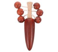 Mikinona Wooden Drum Handheld Musical Shaker for Safe Lightweight Traditional for Sensory Development Hand-eye Coordination and Early Learning Engagement