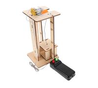 Mikinona Wooden Elevator DIY Assembly Kit Stem Educational for Mechanical Learning Model with Sturdy Craft Materials Simple Pre-cut Parts Compact Portable Design for Science Projects and
