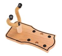 Mikinona Wooden Guitar Wall Hanger Solid Wood Mount Hook for Acoustic Electric Bass Ukulele Stable Multi-Instrument Display Holder with Natural Grain for Studio Home Event Spaces