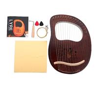 Mikinona Wooden Lyre Harp String Instrument for Handheld Play Ancient Style Musical Instrument for DIY Craft Projects and Home Decoration