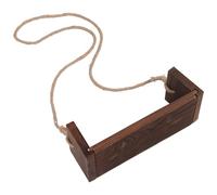 Mikinona Wooden Macrame Swing Chair for Newborn Photography, Photo Shoot Prop with Coffee Color Seat, Swing Backdrop Accessory for Memorable Photoshoot