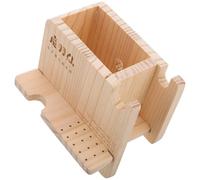 Mikinona Wooden Nail Drill Bits Storage Case Manicure Polishing Heads Organizer, Multi-Functional Nail Grinding Head Rack for Desktop Tool Storage and Female Manicure Drill Bits Holder