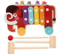Mikinona Wooden Pounding for Educational Hammering Game with Cute Animal Shapes Early Learning Motor Skill Development for Preschool Fine Motor Coordination and Reaction Training