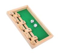 Mikinona Wooden Shut The Box Dice Game Portable Board for Family Party Bar Educational Math Strategy with Multiple Play Modes Creative Pub Dice Theme Enhances Problem Solving Skills