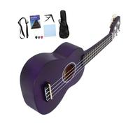 Mikinona Wooden Soprano Ukulele for Strings Portable Mini Acoustic Guitar with Bag and Accessories for Beginners and Early Music Education