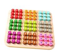 Mikinona Wooden Sudoku Board Game for Early Education Rainbow Puzzle for Hand Eye Coordination and Training Learning Plaything for Family Fun