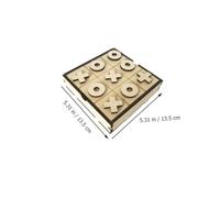 Mikinona Wooden Tictactoe Board Game for Family Play Strategic Intelligence for Adults Elegant Coffee Table Decor with Slide-out Storage Box Interactive Leisure Game