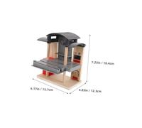 Mikinona Wooden Train Track Accessories for Safe Natural Connector for Building Railway Stations Electric Train Compatible Enhances Motor Skills and Creativity