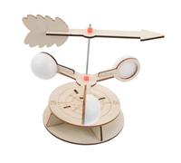 Mikinona Wooden Wind Vane Science Kit for DIY Weather Experiment Model Sturdy Accurate Wind Direction Detector Educational Outdoor Stem for Childrens Scientific Projects and