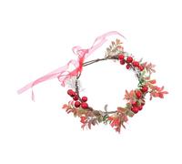 Mikinona Wreath Headband Realistic Christmas Hair Band Berry Plant Headband for Women