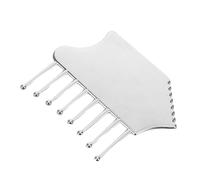 Mikinona Zinc Alloy Metal Gua Sha Tool for Body Face Neck Arms Portable Scalp Massage Comb with Smooth Curved Heads Lightweight Skin Care Tool for Home Office Travel Use