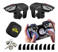 Mikirini 13-in-1 PUBG Mobile Triggers Combo, L2R2 4 Triggers Mobile Phone Controller for PUBG/Fortnite/Call of Duty/Rules of Survival, Sik and Fire Trigger for iPhone and Android Phones