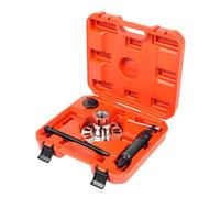 MIKIYUEER 10T Hydraulic Wheel Removal Tool Set - Professional Hub Puller Kit Suitable for 4- or 5-Hole Hubs with A Bolt Circumference of 96-125mm Includes Carry Case (Red)